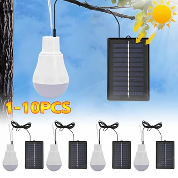 1-10 бр. светодиодна слънчева лампа Водоустойчива външна 5 На 15 W USB Акумулаторна подвесная Спасителна Слънчева портативна led лампа