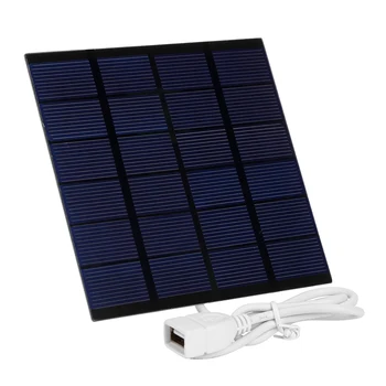 1,5 W 6 В USB Соларен Панел От Полисилициеви Джобно Слънчево Зарядно Устройство За Пътуване на Открито САМ