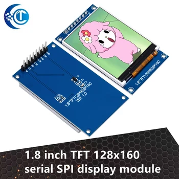 1,8-инчов TFT дисплей модул 128x160 с последователни SPI-дисплей, широкоъгълен цветен екран синьо