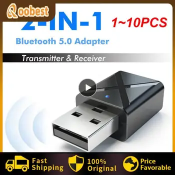 1 ~ 10ШТ 5,0 Bluetooth Аудио Приемник Предавател Мини 3.5 мм AUX Жак за Стерео Bluetooth Предавател За телевизора, КОМПЮТЪРА на Колата USB Безжичен