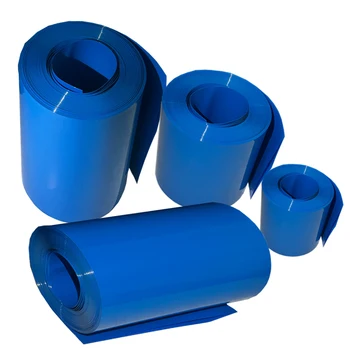 1 КГ PVC Свиване тръба, 125-400 мм Синята Обвивка От Филма 18650 Литиево-йонна Батерия Капачката на Свиване на Изолирани Кабелни Втулки