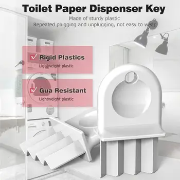 1 Комплект Полезни Ключове за диспенсера тоалетна хартия, лесен за употреба Набор от ключове за диспенсера метална кърпички
