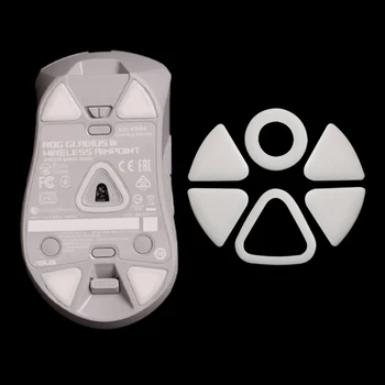 1 Опаковка Практичните Миши Кънки за краката Ice V2 Версия Esptiger Gaming Mouse Стикер за Краката ROG III Mouse Бяла Директен Доставка