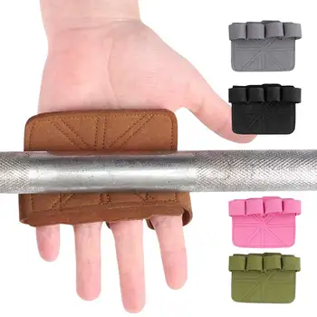 1 Чифт Ръкавици за вдигане на тежести от микрофибър, мъжки, женски, за Спорт, за Фитнес, Защитни ръкавици за дланите, черни