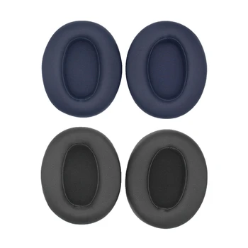 1 Чифт седалките за слушалки Sony WH-XB910N За слушалки, лесно сменяеми Защитни ръкави за слушалки, Амбушюры с катарама, Здрав Син