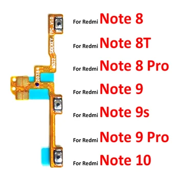 10 бр./лот, Бутон за регулиране на звука Бутон за Включване Изключване Гъвкав Кабел За Xiaomi Redmi Note 8 8T 9 9s 10 Pro 5G Резервни части