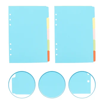 10 бр. цветни страници, етикети, папки, разделители, 6 кръгови раздела за подвързване, многоцветни раздела за хартия с формат А5
