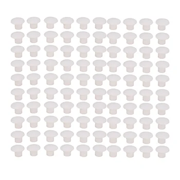100 бр. декоративен 5 мм бял пластмасов калъф за пробиване на дупки