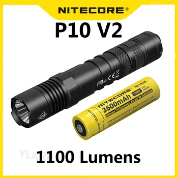 100% оригинален NITECORE P10 V2 CREE XP-L2 V6 LED STROBE READ Ултра Компактен Тактически Фенер 1100 Лумена