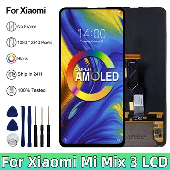 100% Тест на Оригинала За Xiaomi Mi Mix 3 LCD дисплей със Сензорен екран В Събирането На Xiaomi Mix 3 Екран M1810E5A LCD Резервни Части