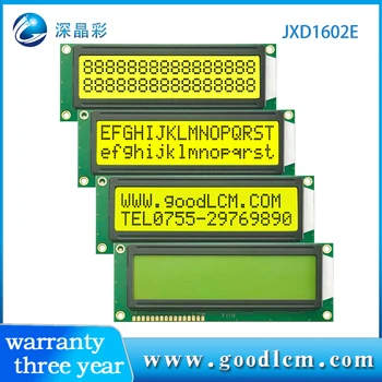 1602E LCD дисплейный модул 16x2-знаков LCD дисплей 16X02 5,0 или 3,3 източник на захранване hd44780 drive STN дисплей Жълт