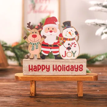 1бр Тенис на Коледа Дядо Коледа, Украса със собствените си ръце, Дървени Коледни знаци, Дъска За Весело Коледно парти, Начало декор