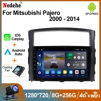 2 Din радио Carplay Android на авточасти за Mitsubishi Pajero 4 V80 V90 2006 2014 Стерео мултимедиен плейър GPS Навигация главното устройство