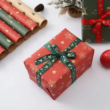 2 бр. Коледен подарък опаковъчна хартия, Рожден Ден, Сватба, Хартия за diy, Колекция от Коледни Елементи, Подарък кутия, Опаковъчна хартия
