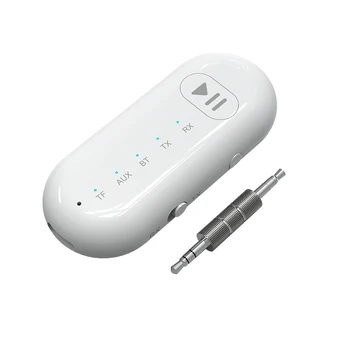 2 в 1 Bluetooth 5.1 Предавател, Приемник, 3,5 мм Жак Безжични хендсфри Аудио AUX Адаптер за автомобил музикален аудиоприемника за слушалки