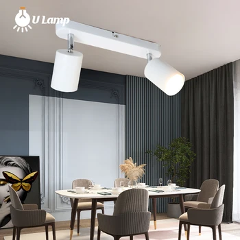 2 глави led прожектор с регулируем ъгъл на наклона с жак GU10 са Подходящи за инсталиране на повърхността Украса на дома бара търговска зала