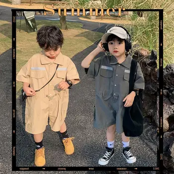 2023, Летен гащеризон AncoBear За малки момчета, детски Корейски модерни всеки ден и красиви Боди, детска мода градинска облекло