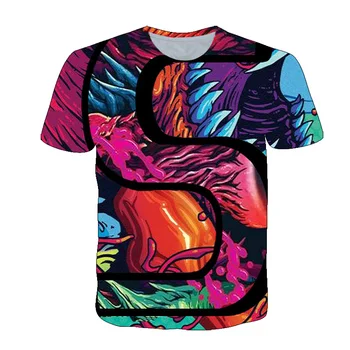 2023 Лятна Нова триизмерна абстрактна тениска с 3D принтом За мъже И жени, ежедневни модни извънгабаритни потници, тениски, Дрехи с къс ръкав