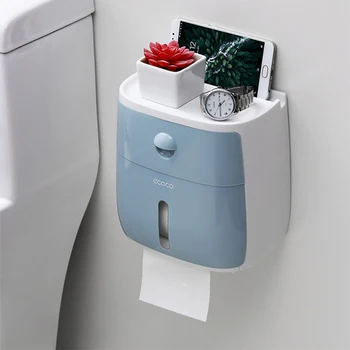 2023 нов Многофункционален Държач за тоалетна хартия без перфорация, с монтиран на стената Водоустойчив Дизайн за баня с двухслойным съхранение