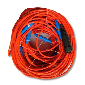 24-канален Сеизмичен рефракционный кабел с 24 разъемными кутия пролетта скоби Лят тип, сеизмичен кабел
