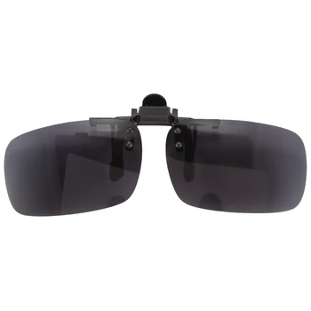 2X Поляризирани правоъгълни лещи сив цвят без рамки, с окачени клипсой на слънчеви очила Eyeglass