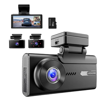 3-Канална автоматична камера с цикличен запис 5K 1080P, Автомобилна камера IR за Нощно виждане, G-сензор, Паркинг монитор, IPS сензорен екран, WiFi
