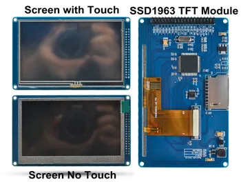 4.3-инчов TFT LCD екран на Модул SSD1963 Drive IC 480 * 272 MCU Интерфейс гуми