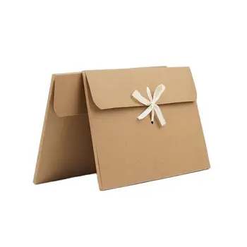 5 бр./лот 24*18*0.7 Подарък шал-плик с размери см, опаковка с панделка, Крафт-подарък кутия, картичка, фотопакет, хартиена кутия