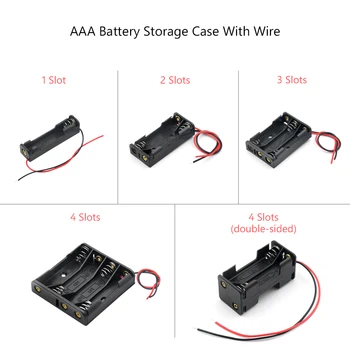 5шт 1/2/3/4 Слот AAA Отделението на Отделението за Батерията блок AAA Притежателя на батерията С Констатации С 1 2 3 4 Слота AAA ABS Пластмаса Директен Доставка