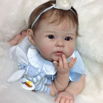 60 см Възстановената Силиконова Кукла Подарък За Момичета Baby Reborn 3D Боя Кожата С Мека Кърпа Новороденото Дете Преродения