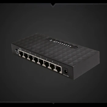 8-портов Gigabit комутатор Ethernet Smart Switcher Високоскоростен мрежов комутатор 1000 Mbps RJ-45 Hub Интернет Инжектор