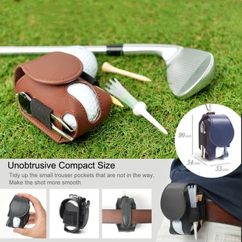 Bag-държач за топки за голф от изкуствена кожа с метална катарама, поясная чанта за съхранение на топки за голф, Разнообразни кухненски аксесоари за улицата