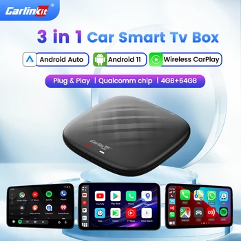 Carlinkit Car Play Wireless Android Auto Android 11 Mini Carplay Ai Box Netflix Wireless Streaming Box за Vw Audi Toyota Honda