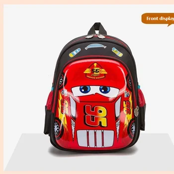 Disney 3d Car Детски мультяшные училищни чанти за момчета, студенти, Водоустойчива Раница за защита на гръбначния стълб тийнейджър, лека раница