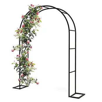 DS Garden Arbor Тежкотоварни метална Градинска арка с подвижна основа за Рози, лози, Цветя на сватбени тържества, рожден Ден, градински декор