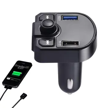 FM-предавател Безжичен радиоадаптер Автомобилен MP3 плеър с Радио и с два USB-порта Автомобилен MP3 плеър с Радио и с два USB-порта Поддържа
