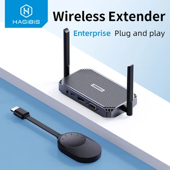 Hagibis Безжичен HDMI-съвместим предавател и приемник, удължителен кабел, безжичен дисплей, ключ за ТЕЛЕВИЗИОННИ камери, стрийминг на проектор
