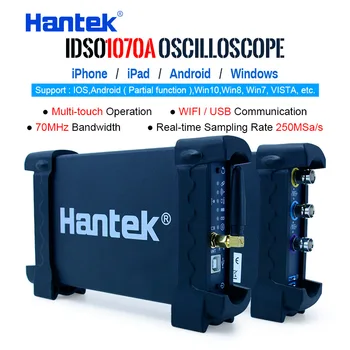 Hantek IDSO1070A 2CH 70 Mhz на Оригиналния iPhone/iPad/Android/Windows WIFI USB Осцилоскоп 250MSa/s Подкрепа на честотната лента 2 канала