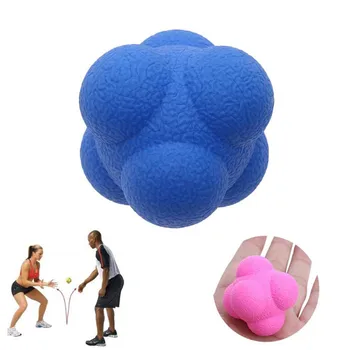 Hexagonal реактивен топката, Силиконова ловкост, координация, Рефлекторните упражнения, Спортна топка за фитнес, Творчески топка за игри на открито