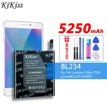 KiKiss BL234 Батерия за Lenovo A5000 Vibe P1M P1MA40 P70 P70t P70-T P70A P70-A Мобилен телефон BL BL 234-234 Батерия + Безплатен инструмент