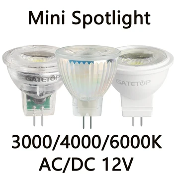 Led мини точков лампа MR11 GU4 ниско напрежение AC/DC 12 v 3 W COB лампа от мъниста с висока светло, топло бяла светлина заменя 20 W 50 W галогенную лампа