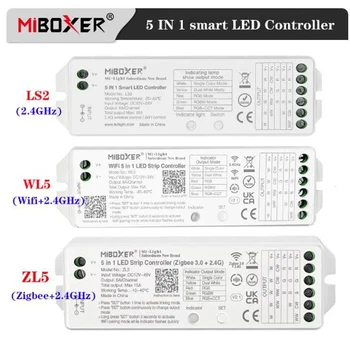 Miboxer 5в1 led лента с дистанционно управление Zigbee + 2,4 G ZL5/Wifi + 2,4 G WL5/2,4 G LS2 Подкрепа Алекса Google Assistant гласово управление