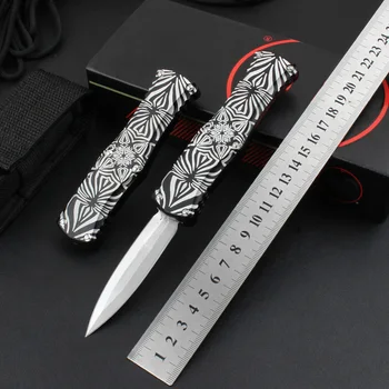 Micro OTF Tech Knife Goddess Series и D2 Стоманен нож С алуминиева Дръжка Джобен нож за Самозащита на открито