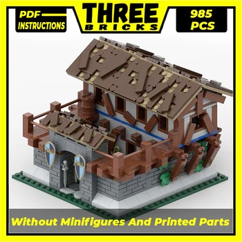 Moc градивните елементи на Средновековната модел на Имперските Казарми, Технически тухли, Монтаж със собствените си ръце, строителни играчки за деца, Празнични подаръци