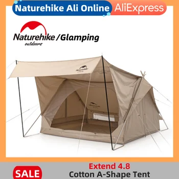 Naturehike Памучен Палатка Extend Outdoor Luxury Tent Nordic Vintage Cotton Cabin Small Room Light Луксозна Технологичная Плат NH20ZP011