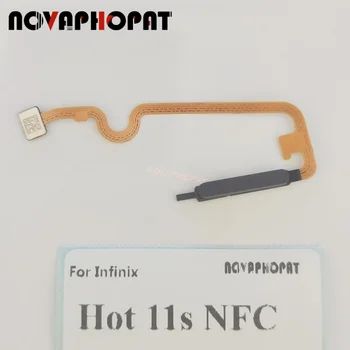 Novaphopat За Infinix Hot 11s NFC X6812B Бутон за Включване Изключване Захранване с пръстов Отпечатък Home Control Ключ за Отключване на Сензор Гъвкав Кабел