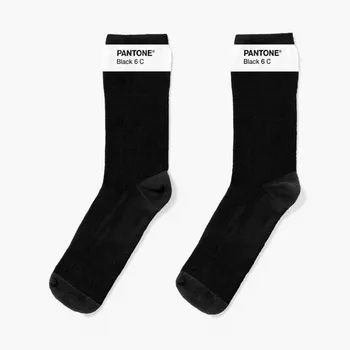 PANTONE ЧЕРНИ чорапи 6 C чорапи естетически спортни чорапи мъжки ретро
