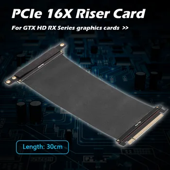 PCIe 16X 3.0 Удлинительный кабел Кабел 90 Градуса PCI Express 16X Гъвкава карта Странично