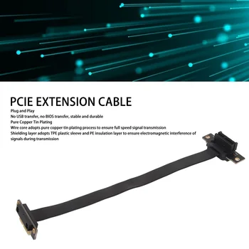 PCIE 3.0, 1X Удлинительный кабел с двоен прав ъгъл 90 градуса, 1X PCIE 3.0 Адаптер за карта Странично Card, удължителен кабел Лента