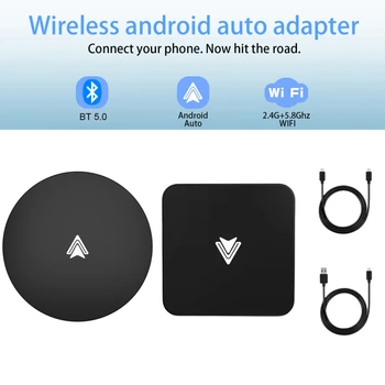 Plug към безжична Мрежа, Android Auto Car AI Box, Bluetooth, съвместим с Щепсела и да играе USB WIFI 2,4 G 5,8 Ghz за OEM фабрика жични автомобили AA